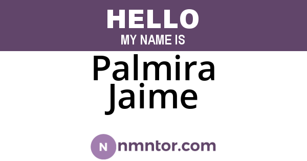 Palmira Jaime