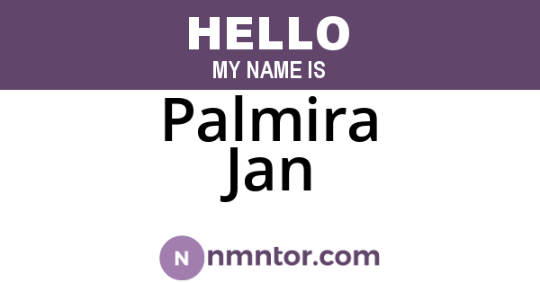 Palmira Jan