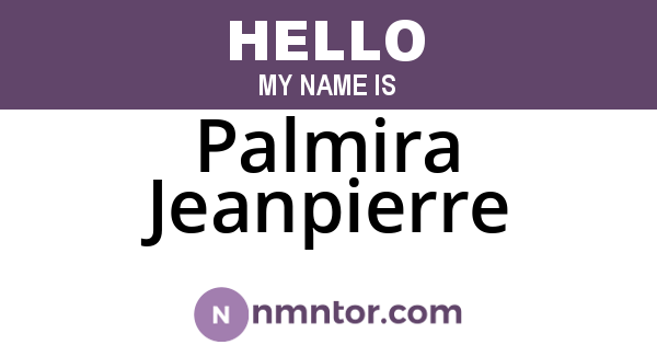 Palmira Jeanpierre