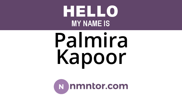 Palmira Kapoor