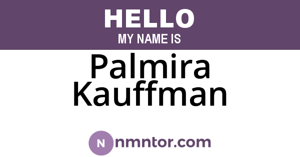 Palmira Kauffman