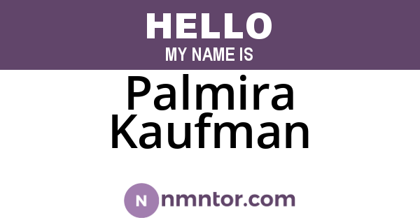 Palmira Kaufman