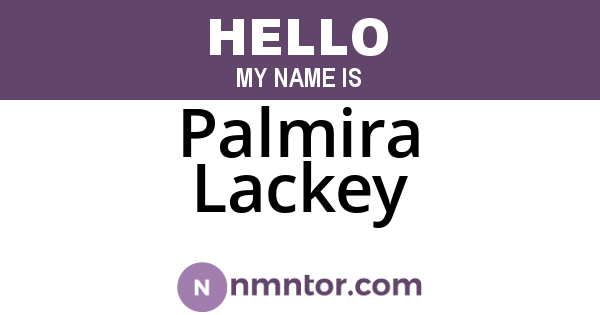 Palmira Lackey