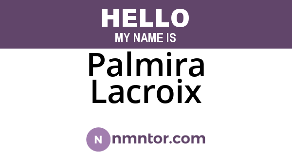 Palmira Lacroix