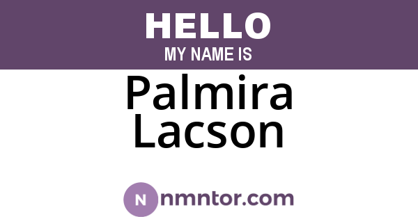 Palmira Lacson