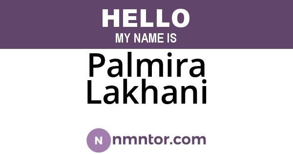 Palmira Lakhani