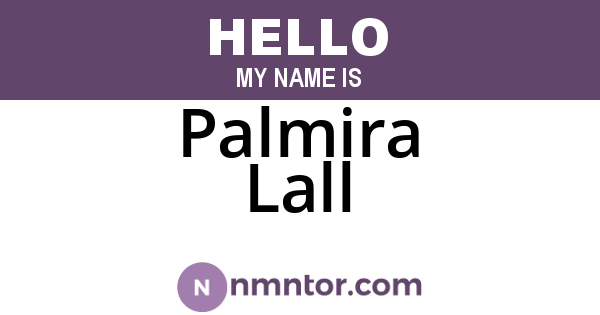 Palmira Lall