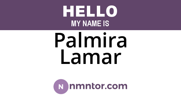 Palmira Lamar
