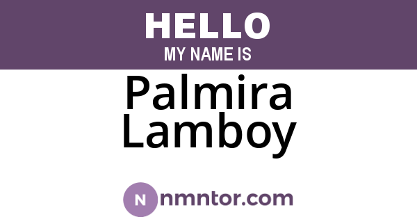 Palmira Lamboy