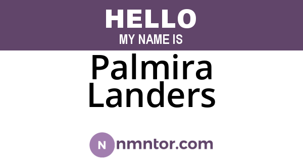 Palmira Landers