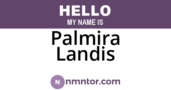 Palmira Landis