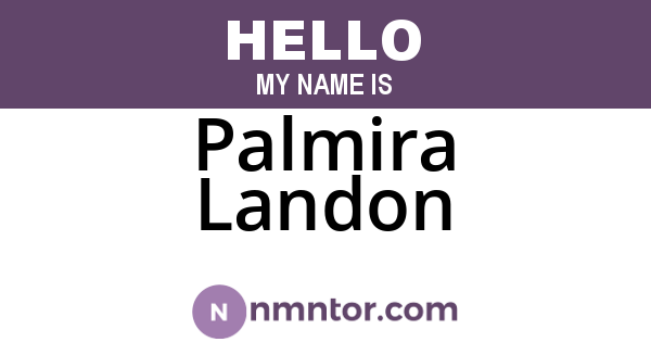 Palmira Landon