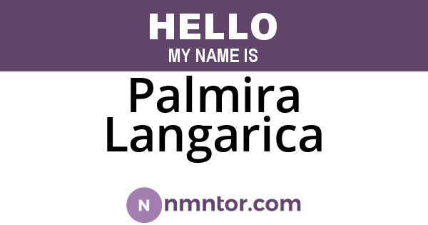 Palmira Langarica