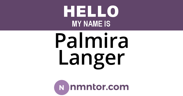 Palmira Langer