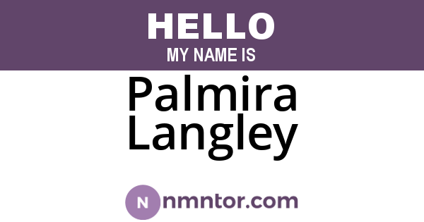 Palmira Langley
