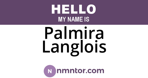 Palmira Langlois