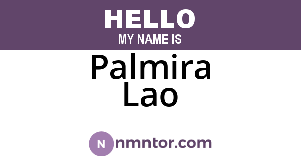 Palmira Lao