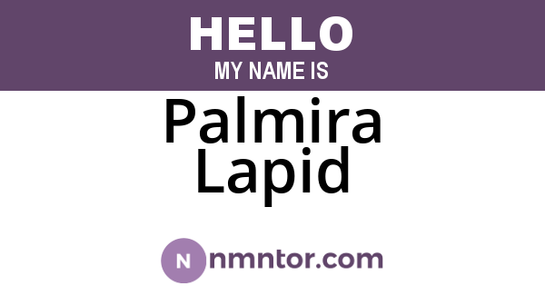 Palmira Lapid