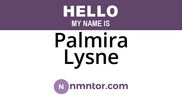 Palmira Lysne