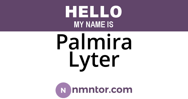 Palmira Lyter
