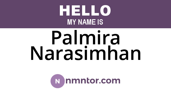 Palmira Narasimhan