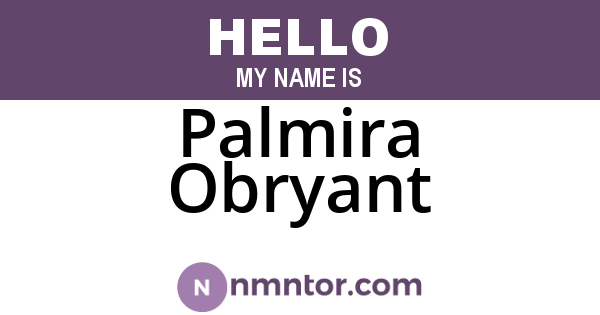 Palmira Obryant