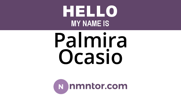 Palmira Ocasio