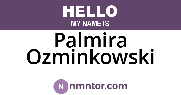 Palmira Ozminkowski