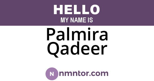Palmira Qadeer