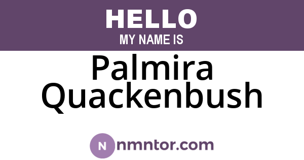 Palmira Quackenbush