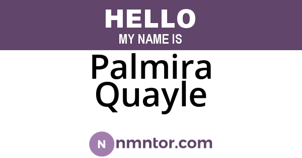 Palmira Quayle