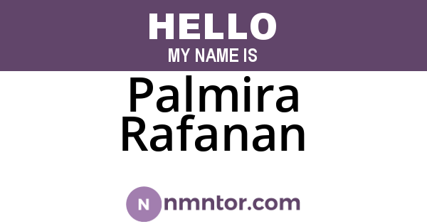 Palmira Rafanan