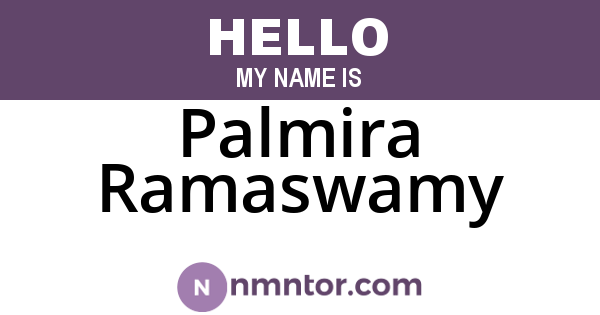Palmira Ramaswamy
