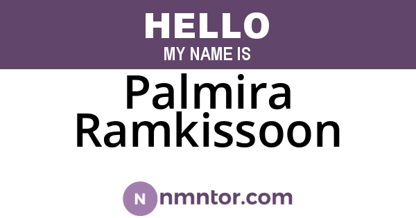 Palmira Ramkissoon