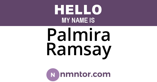 Palmira Ramsay