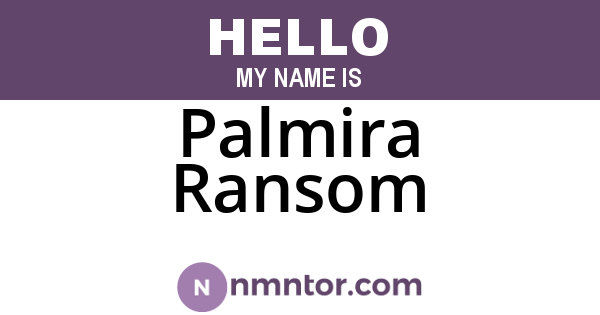 Palmira Ransom