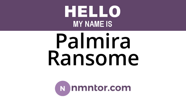 Palmira Ransome