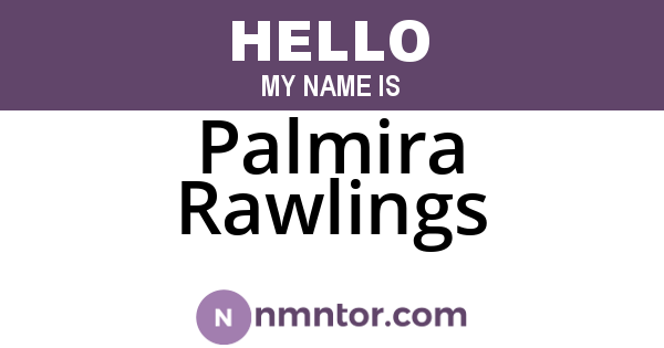 Palmira Rawlings