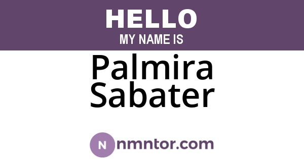 Palmira Sabater