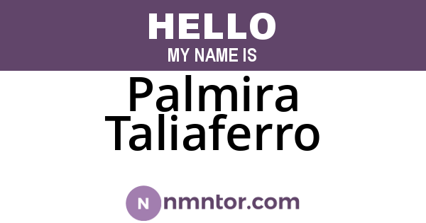 Palmira Taliaferro