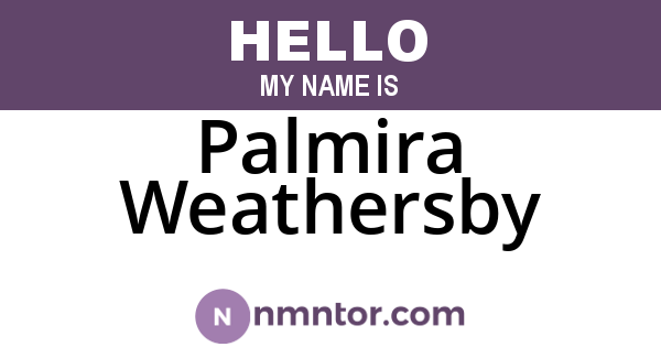 Palmira Weathersby