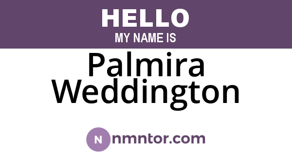 Palmira Weddington