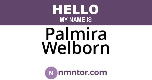 Palmira Welborn