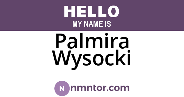 Palmira Wysocki