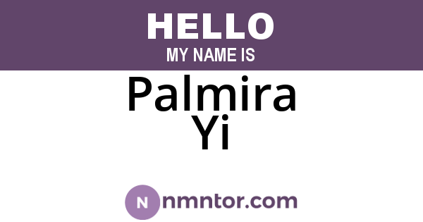 Palmira Yi