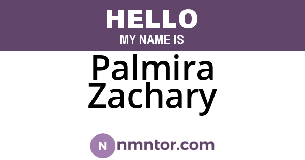 Palmira Zachary