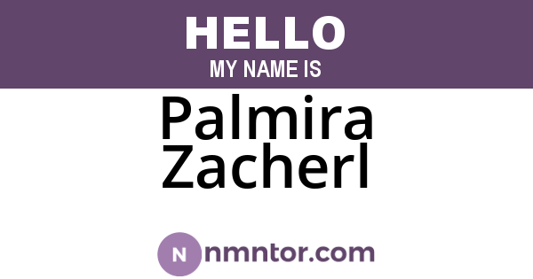 Palmira Zacherl