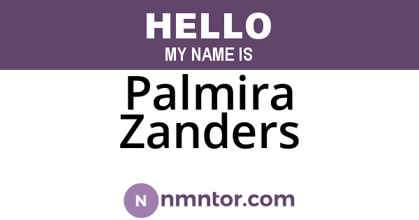 Palmira Zanders