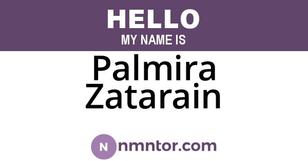 Palmira Zatarain