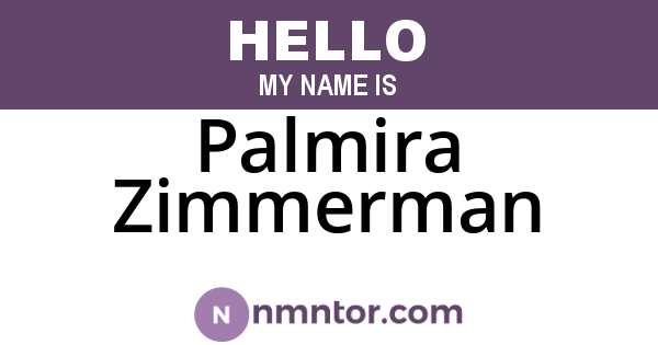 Palmira Zimmerman